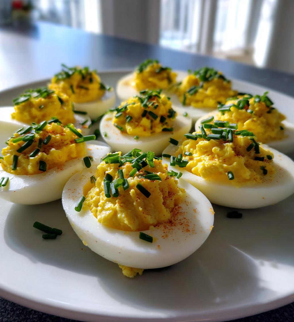 Roasted Garlic Deviled Eggs