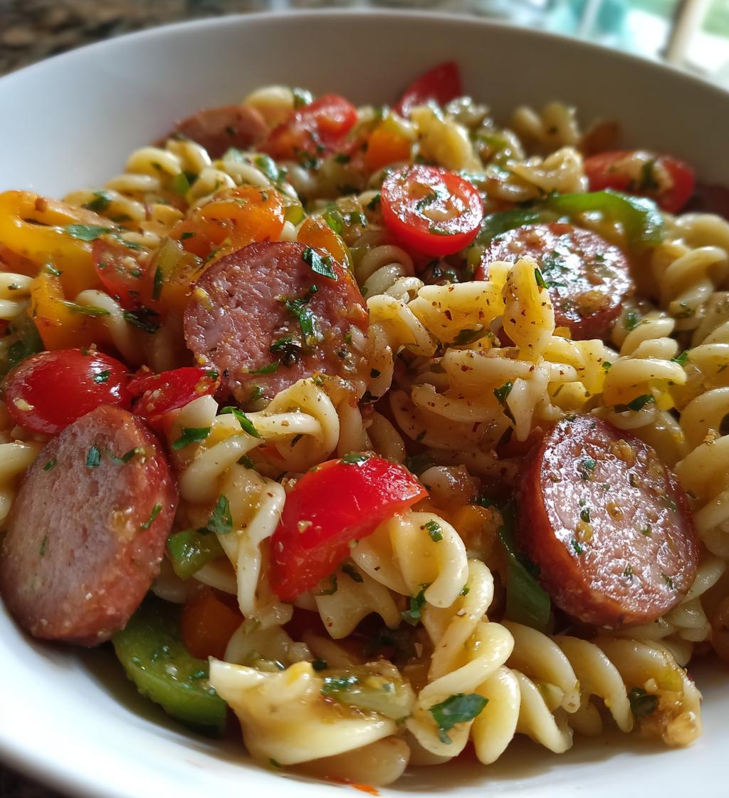 Sausage and Bell Pepper Pasta Salad - detail 1