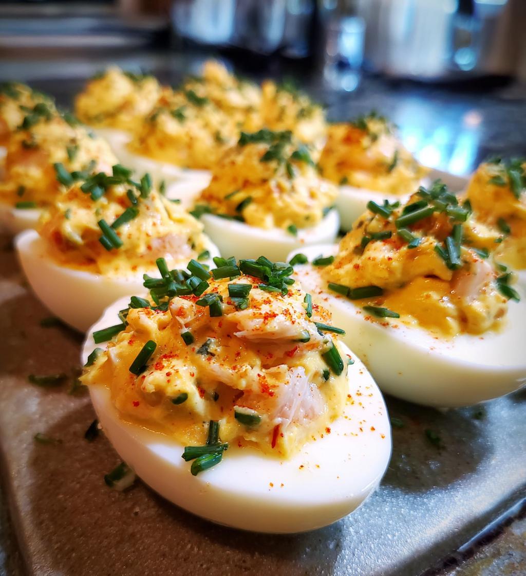 Seafood Medley Deviled Eggs