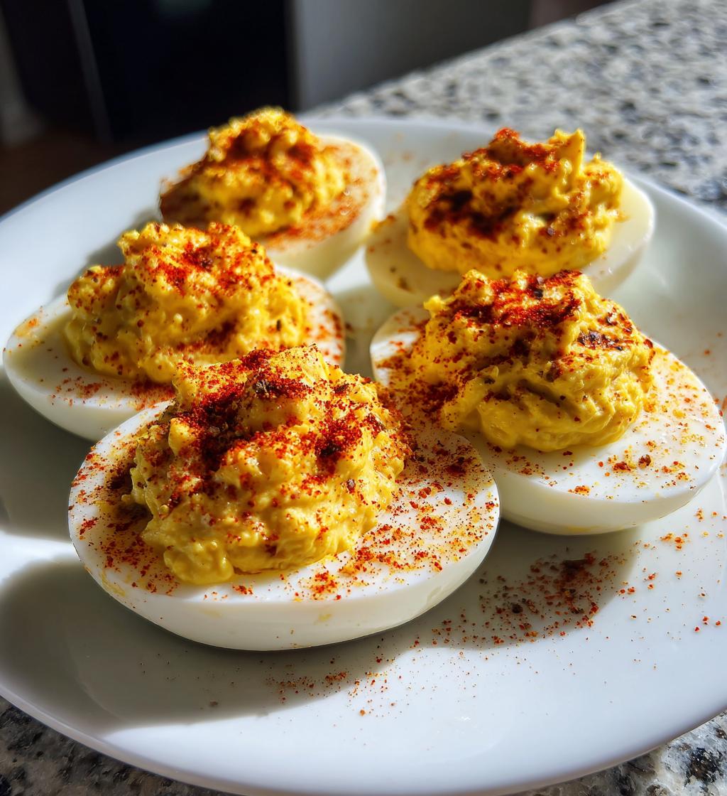 Simple Deviled Eggs with Mayo and Mustard - detail 1