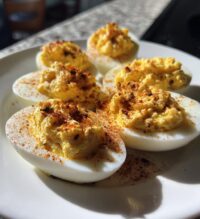 Smoked Gouda Deviled Eggs