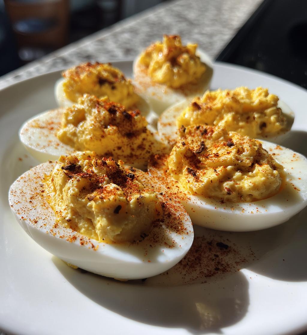 Smoked Gouda Deviled Eggs