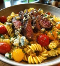 Steak and Blue Cheese Pasta Salad