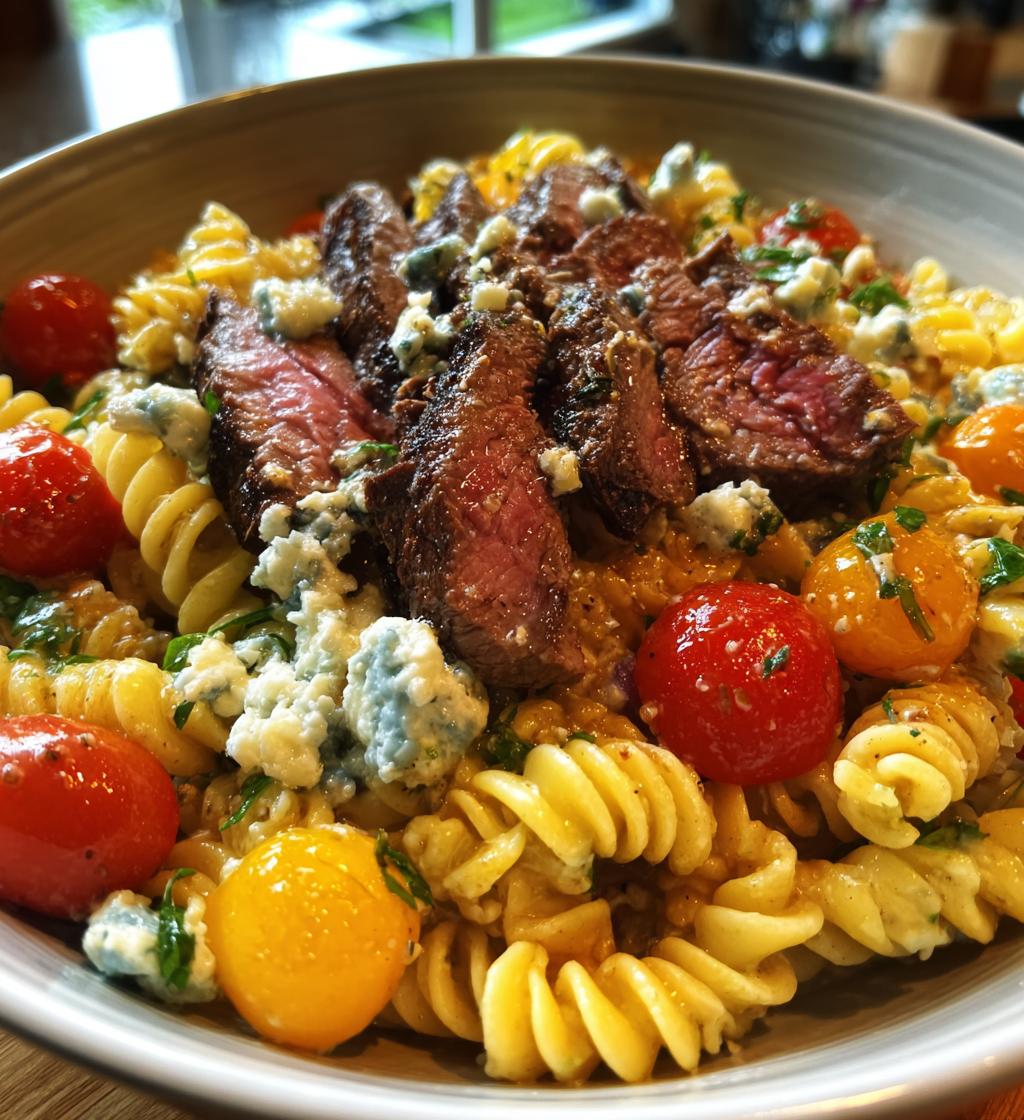 Steak and Blue Cheese Pasta Salad