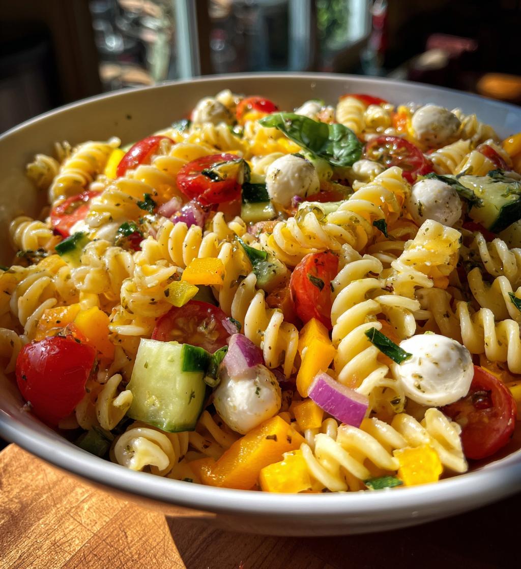 Summer Garden Pasta Salad - detail 1