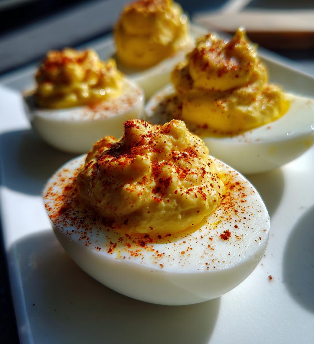 Sweet and Sour Pickled Deviled Eggs - detail 1