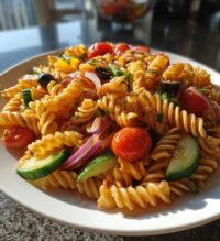 Traditional Pasta Salad with Italian Dressing