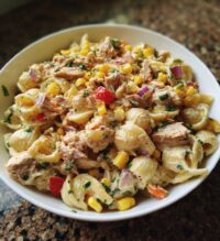 Tuna and Sweet Corn Pasta Salad