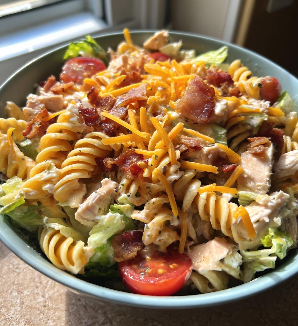 Turkey Club Pasta Salad