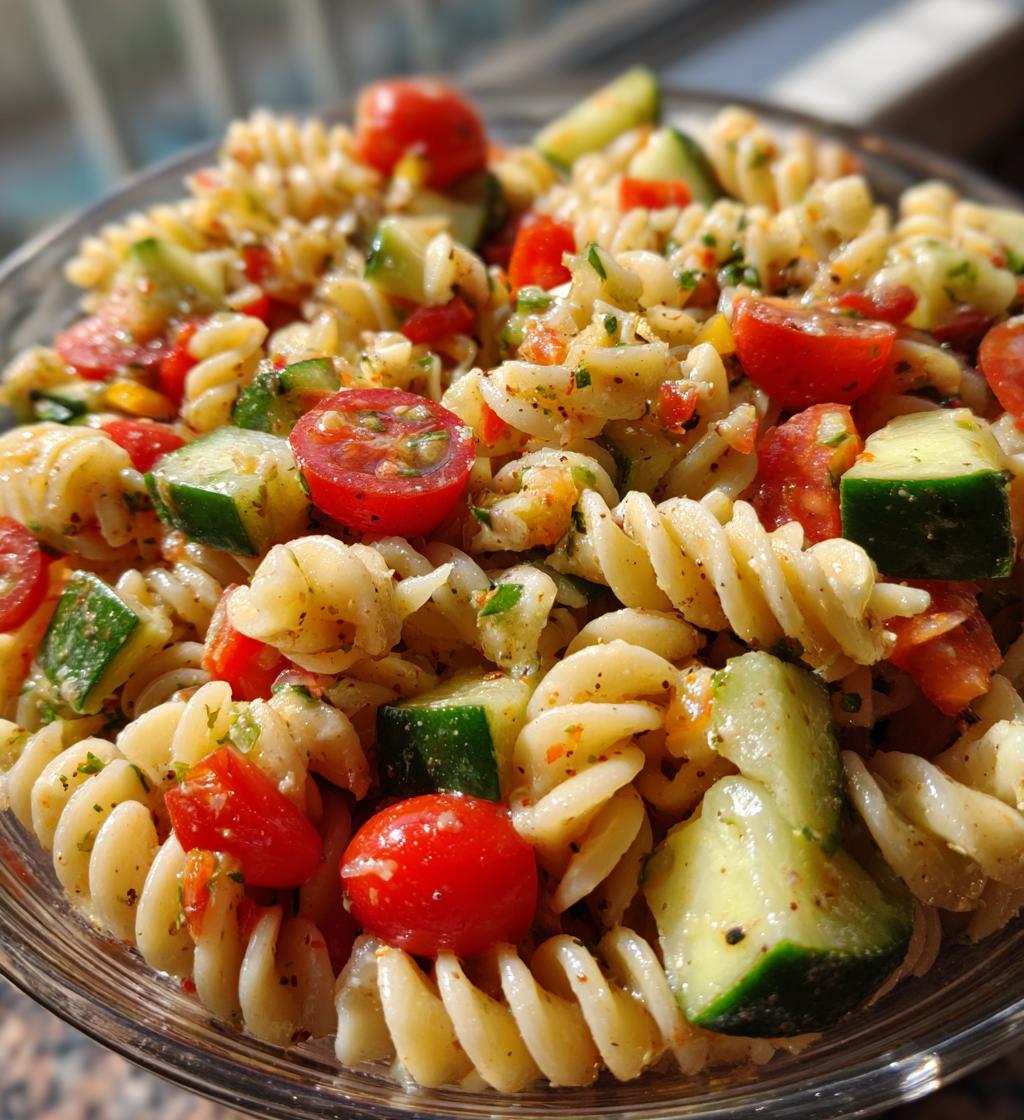 Vegan Pasta Salad with Lemon Vinaigrette
