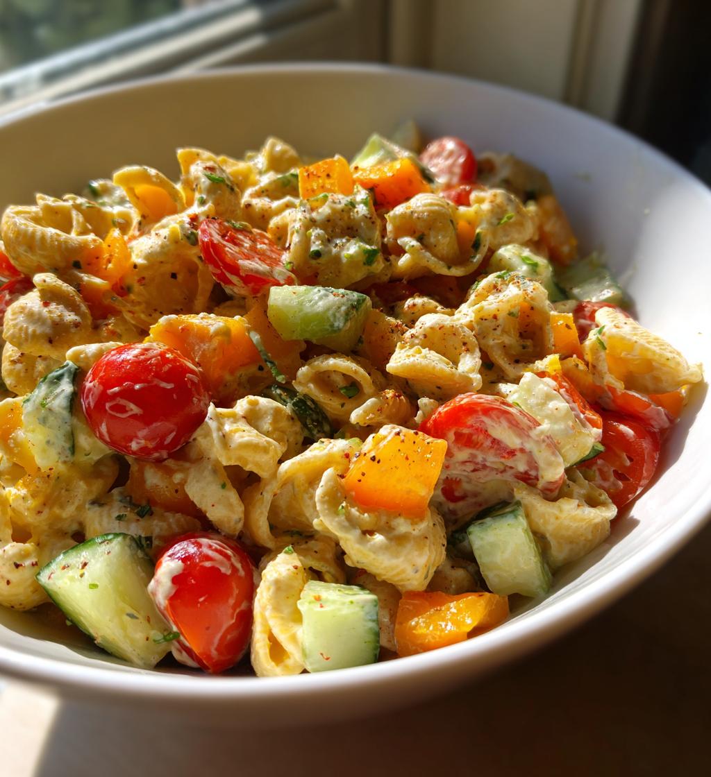 Vegan Pasta Salad with Tahini Dressing - detail 1