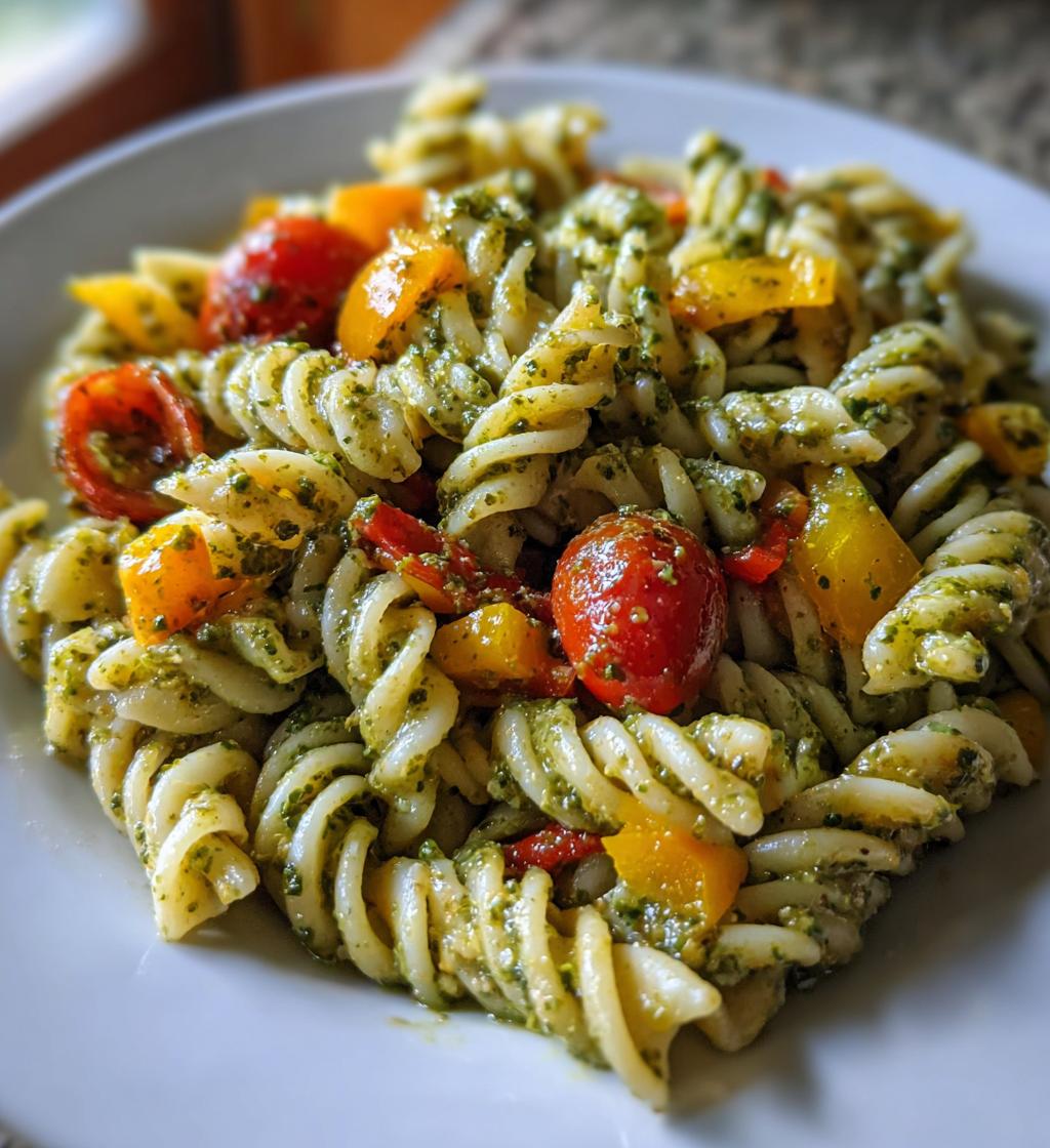 Vegan Pesto Pasta Salad - detail 1