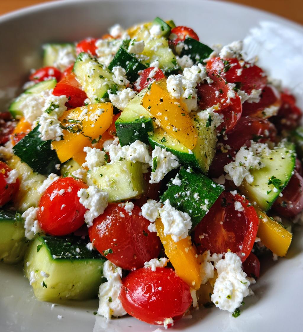Vegetarian Pasta Salad with Feta - detail 1
