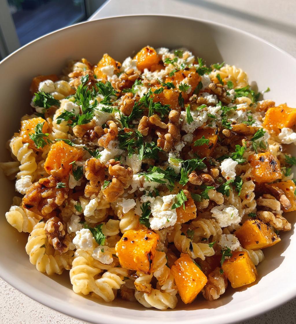 Winter Pasta Salad with Roasted Squash - detail 1