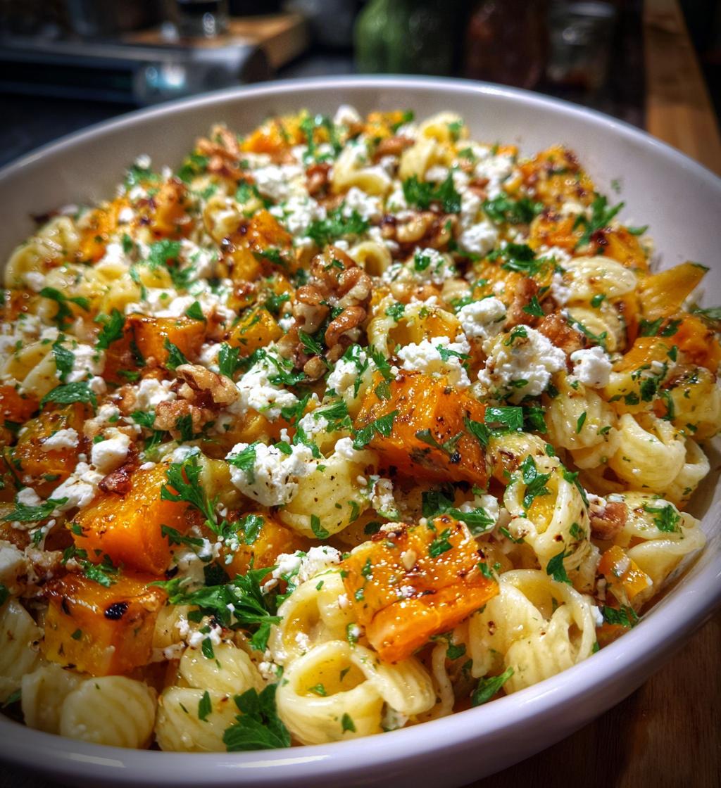 Winter Pasta Salad with Roasted Squash