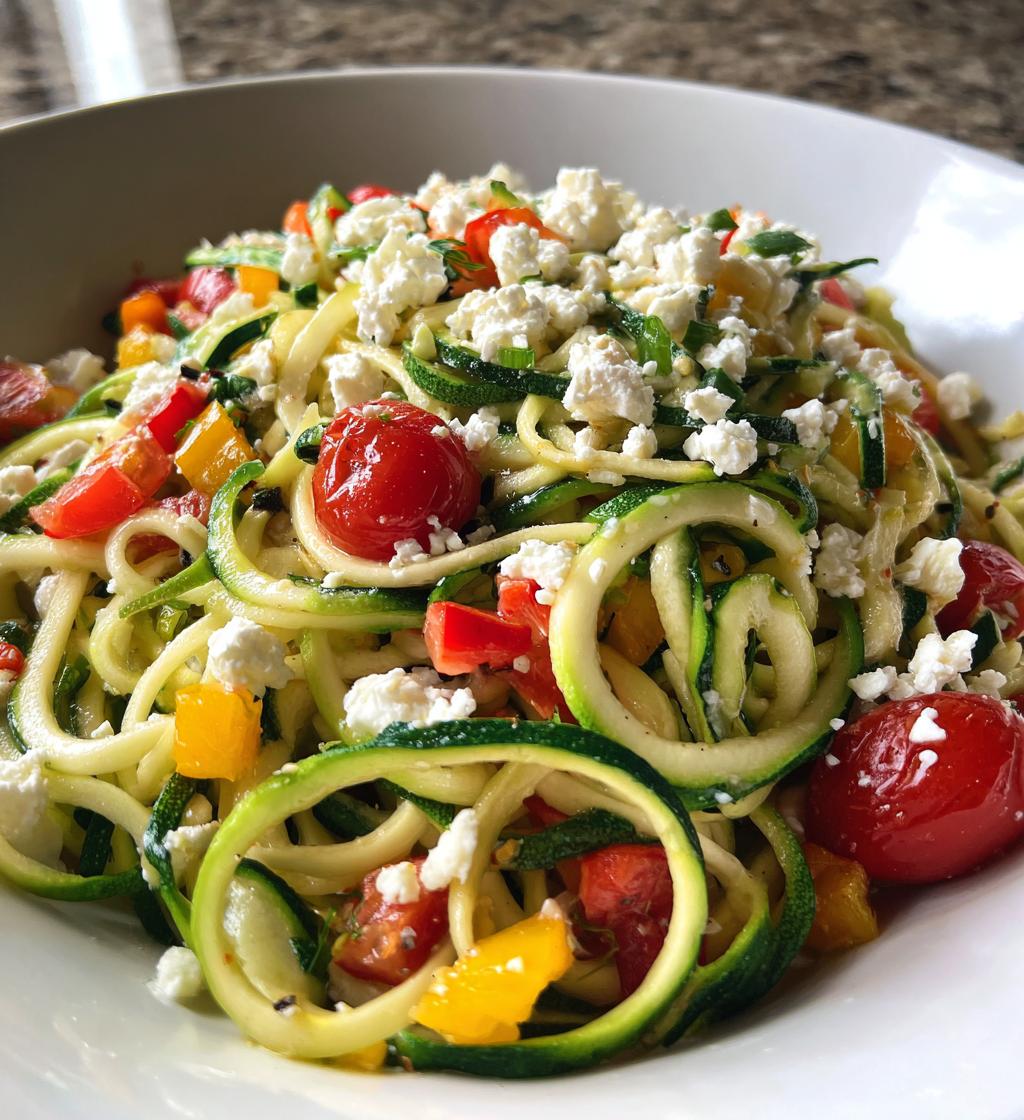 Zoodle Pasta Salad (Zucchini Noodles) - detail 1