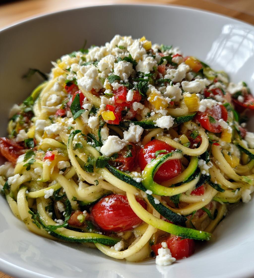 Zoodle Pasta Salad (Zucchini Noodles)