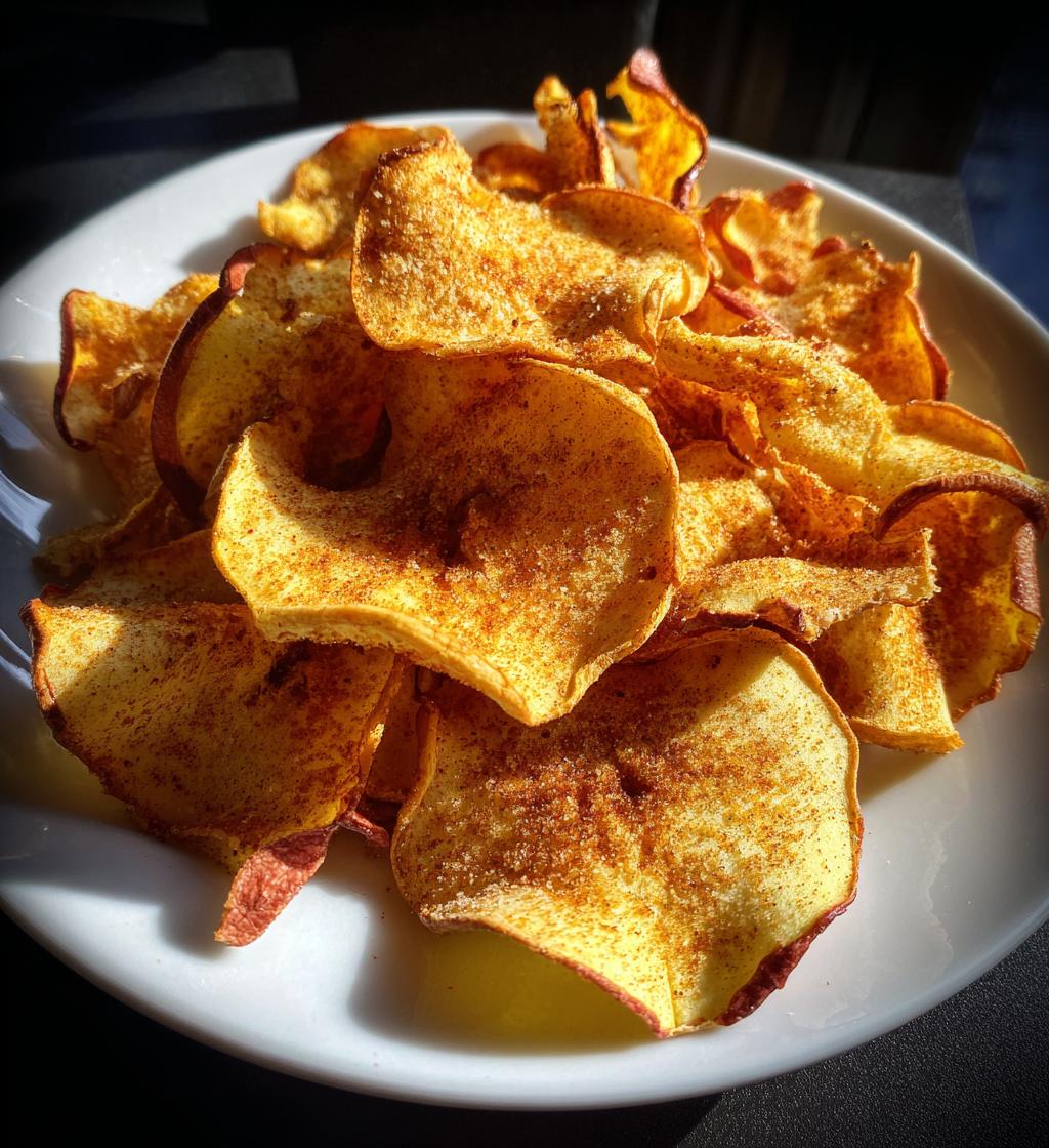 air fryer apple chips sweet crunchy bites - detail 1