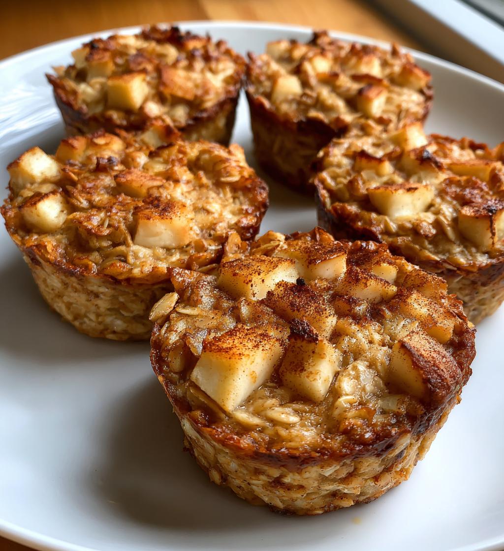 air fryer apple cinnamon oatmeal cups - detail 1