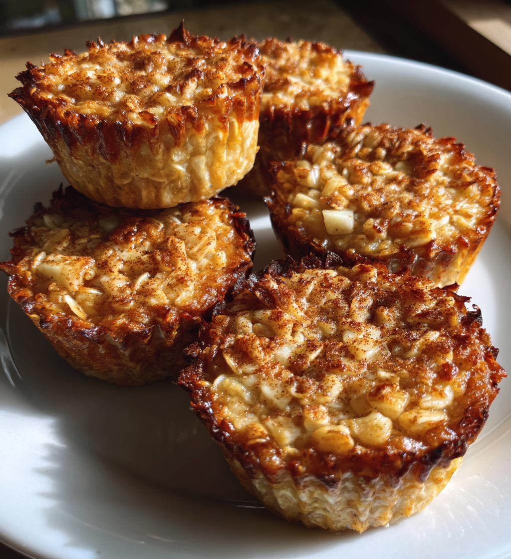 air fryer apple cinnamon oatmeal cups