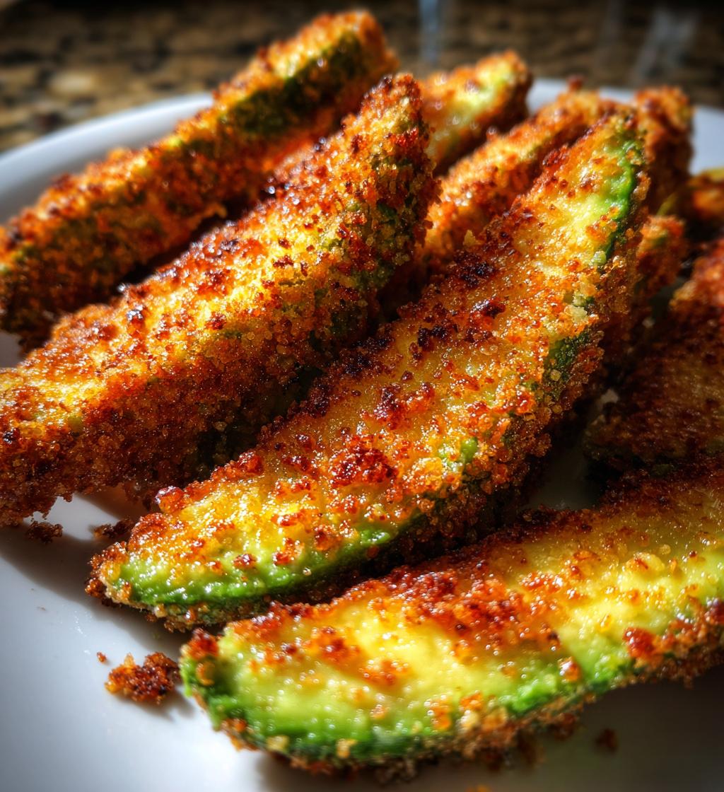 air fryer avocado fries almond flour crust - detail 1