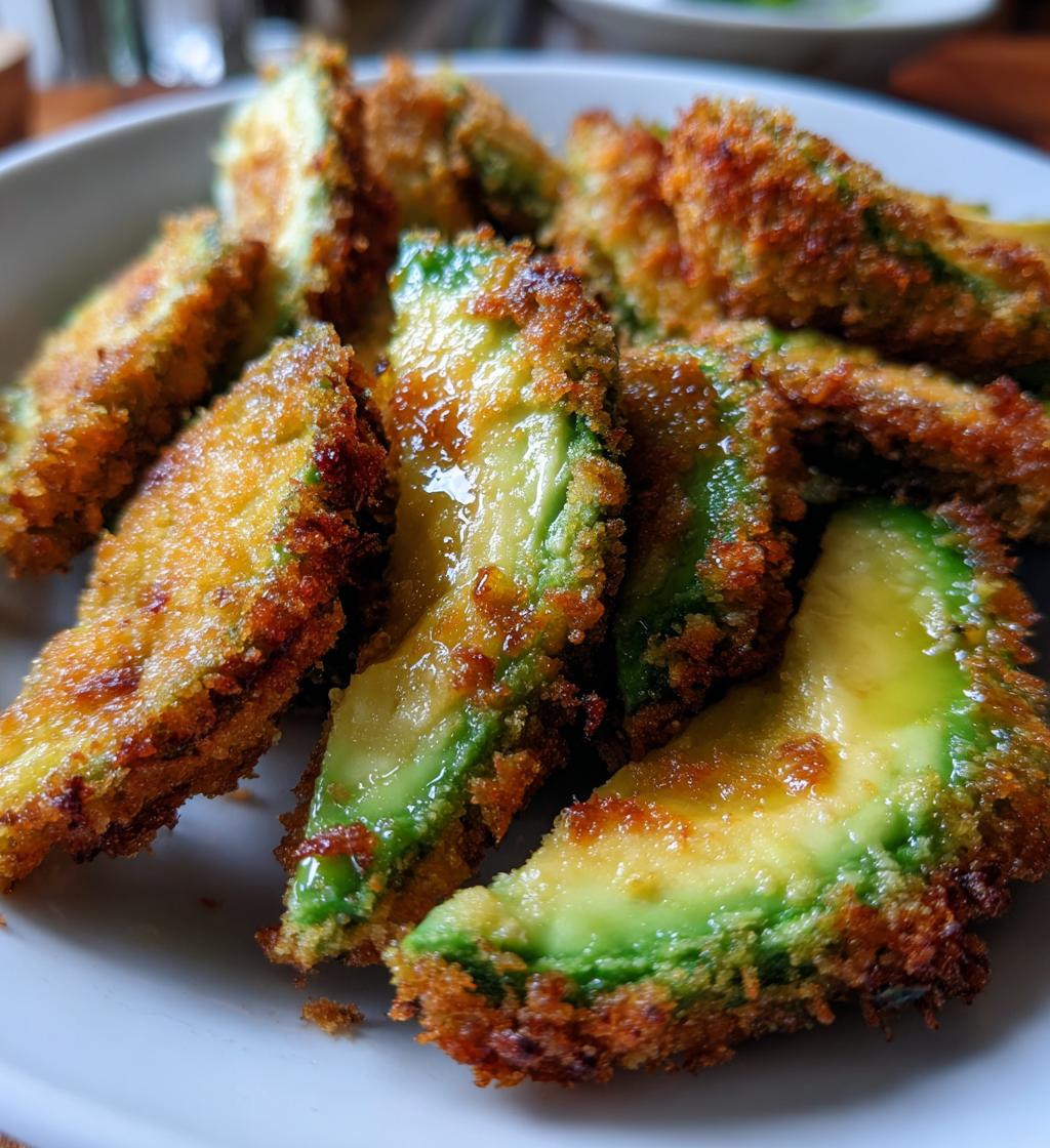 air fryer avocado slices crispy healthy snack - detail 1