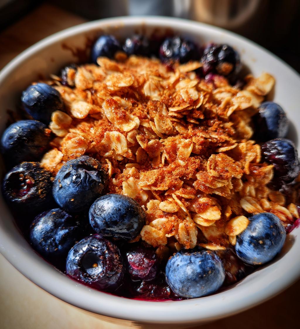 air fryer blueberry crisp delicious dessert recipe - detail 1