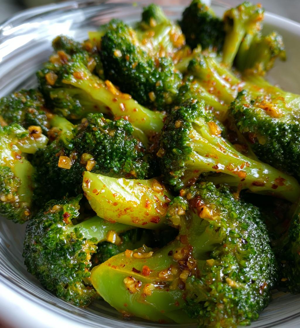 air fryer broccoli garlic roasted