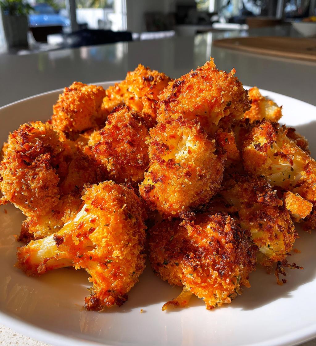 air fryer buffalo cauliflower bites - detail 1