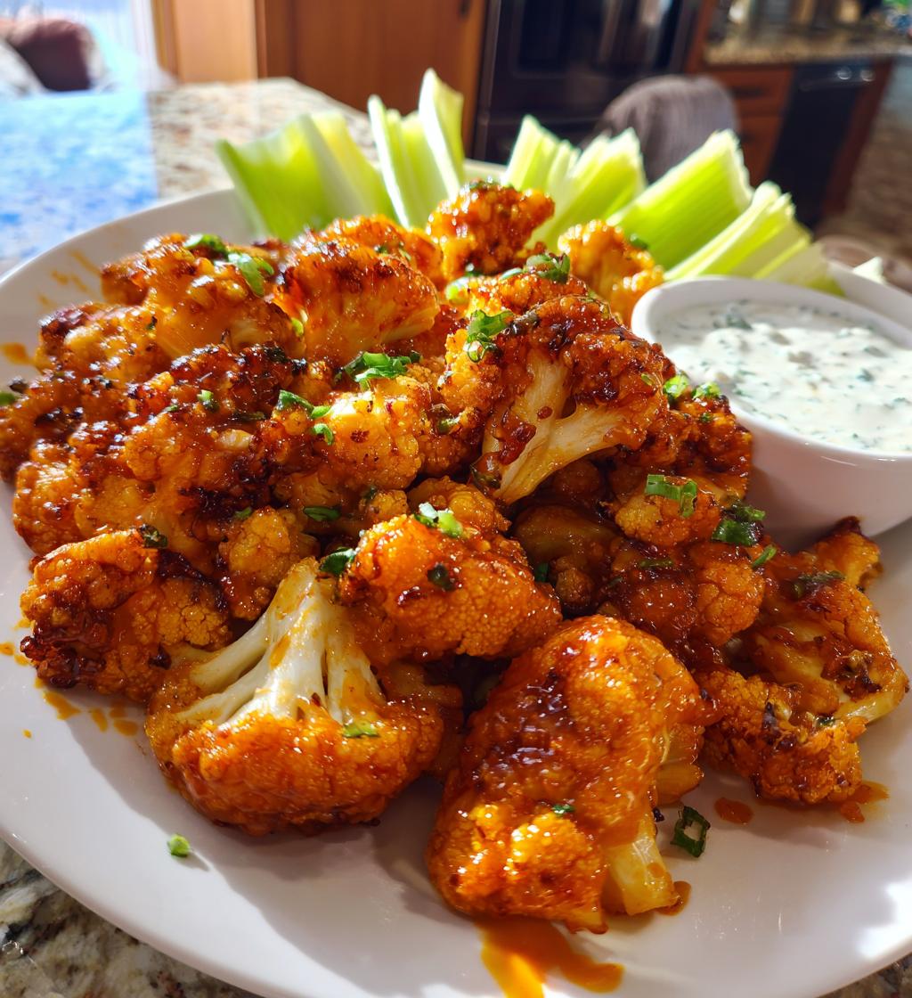 air fryer buffalo cauliflower wings tips