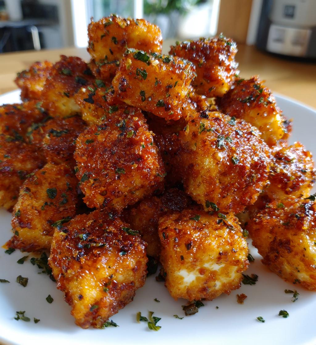 air fryer buffalo tofu bites recipe - detail 1