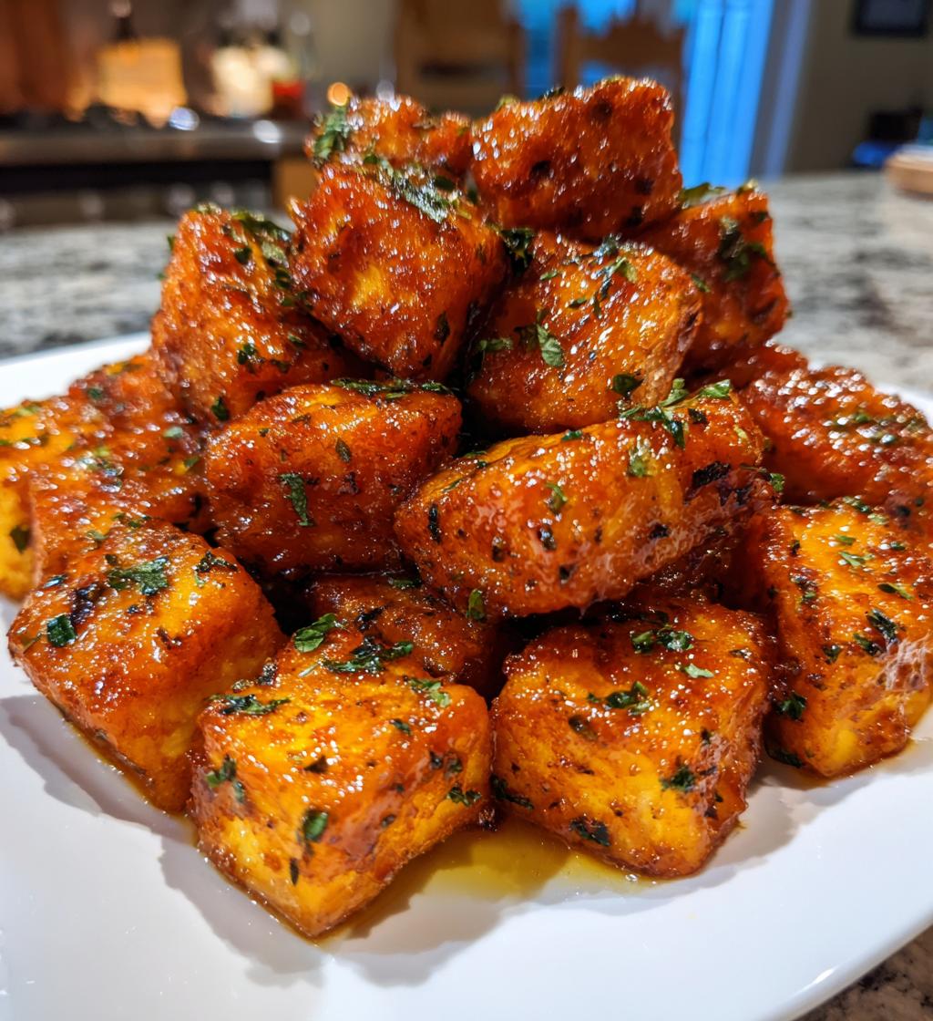 air fryer buffalo tofu bites recipe