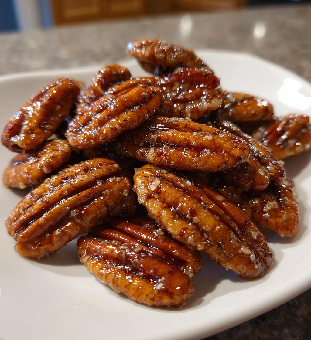 air fryer candied pecans recipe - detail 1