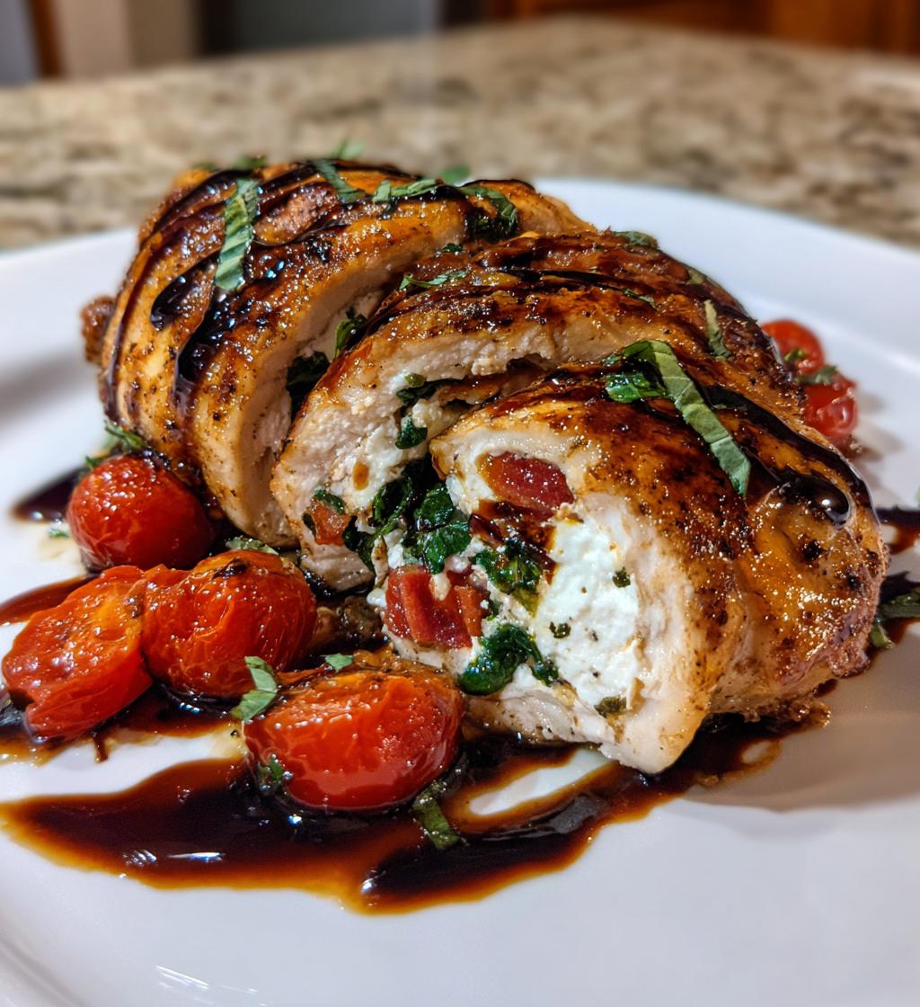 air fryer caprese stuffed chicken breast recipe - detail 1