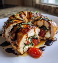 air fryer caprese stuffed chicken breast recipe