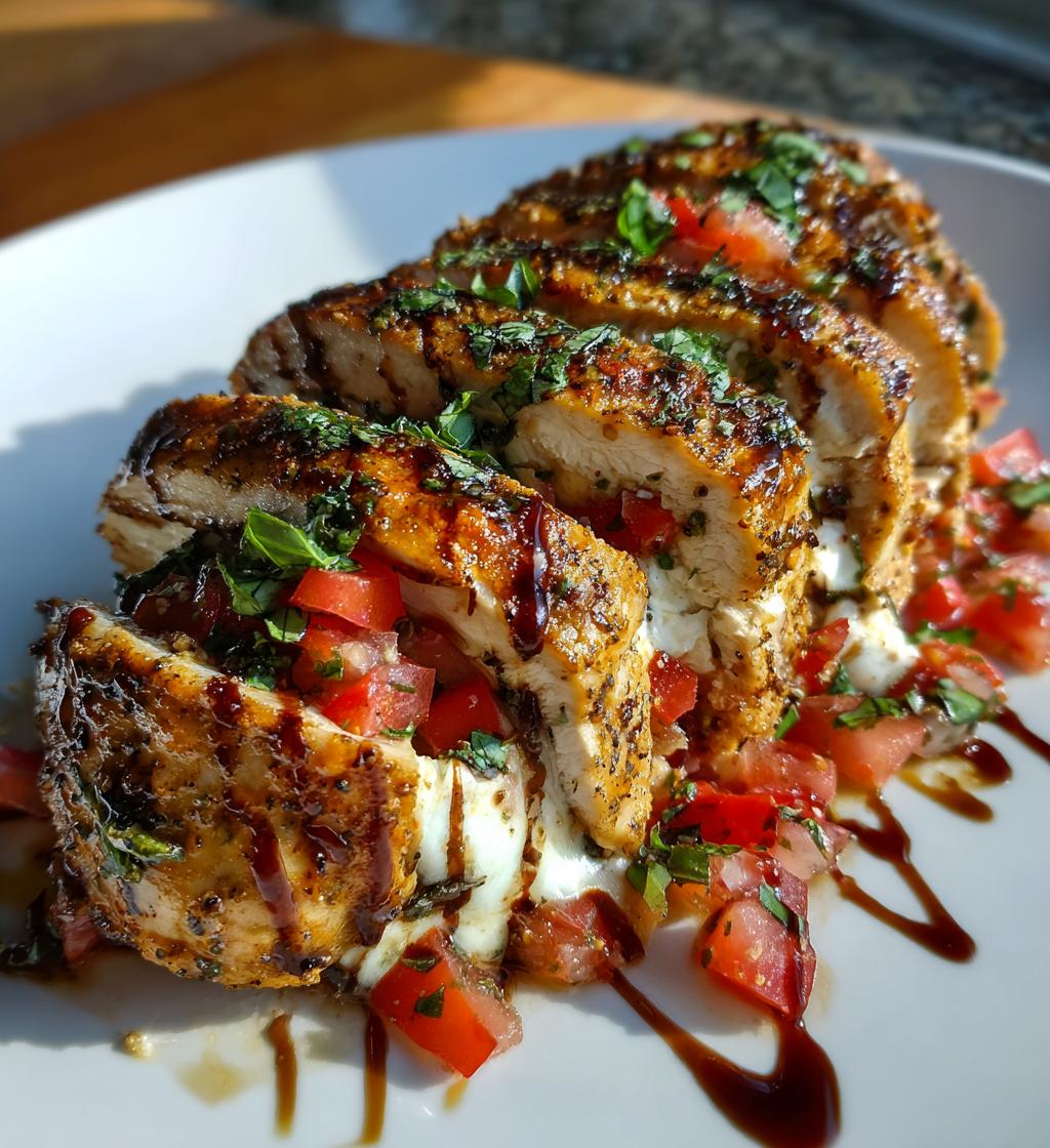 air fryer caprese stuffed chicken fillet - detail 1