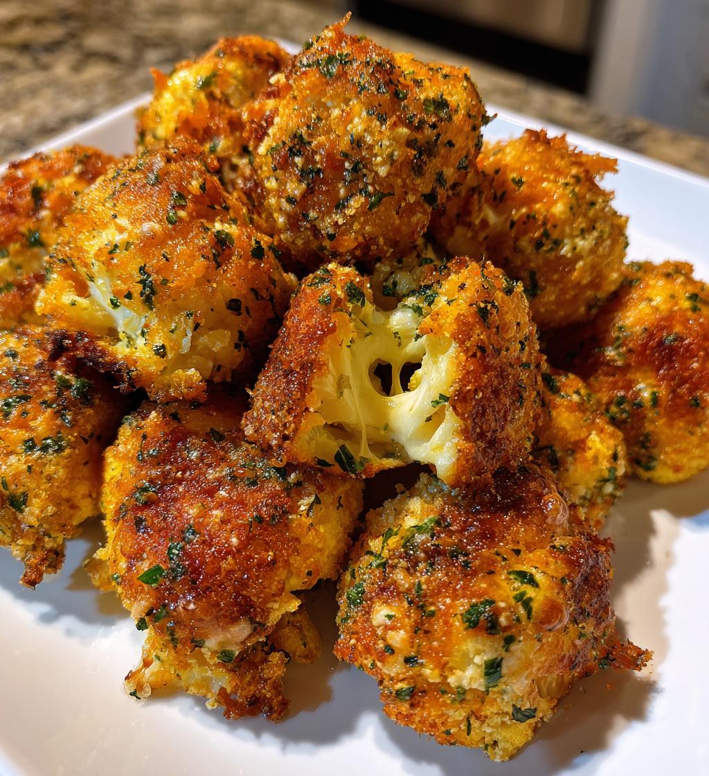 air fryer cauliflower cheese bites recipe - detail 1