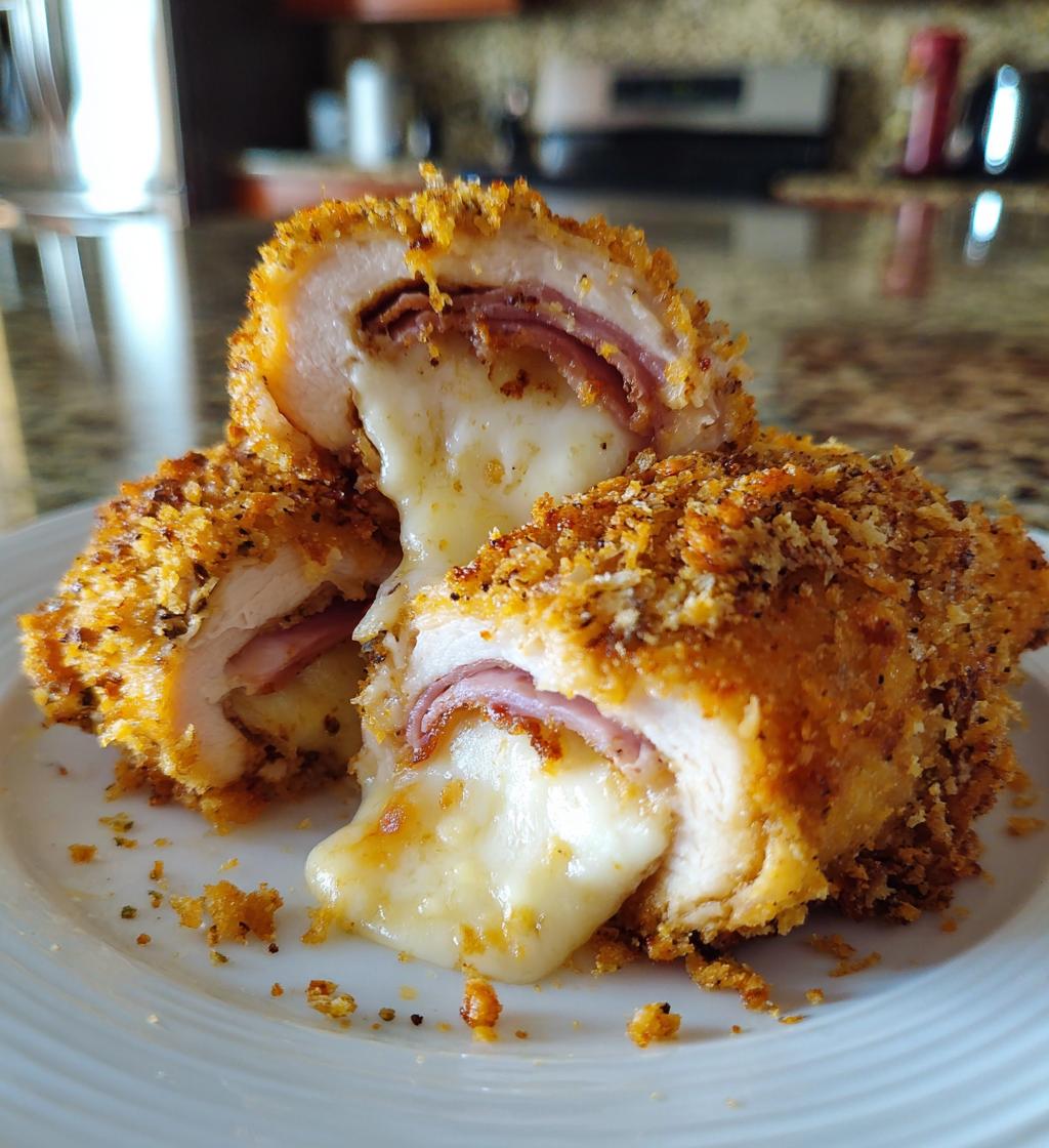 air fryer chicken cordon bleu recipe - detail 1