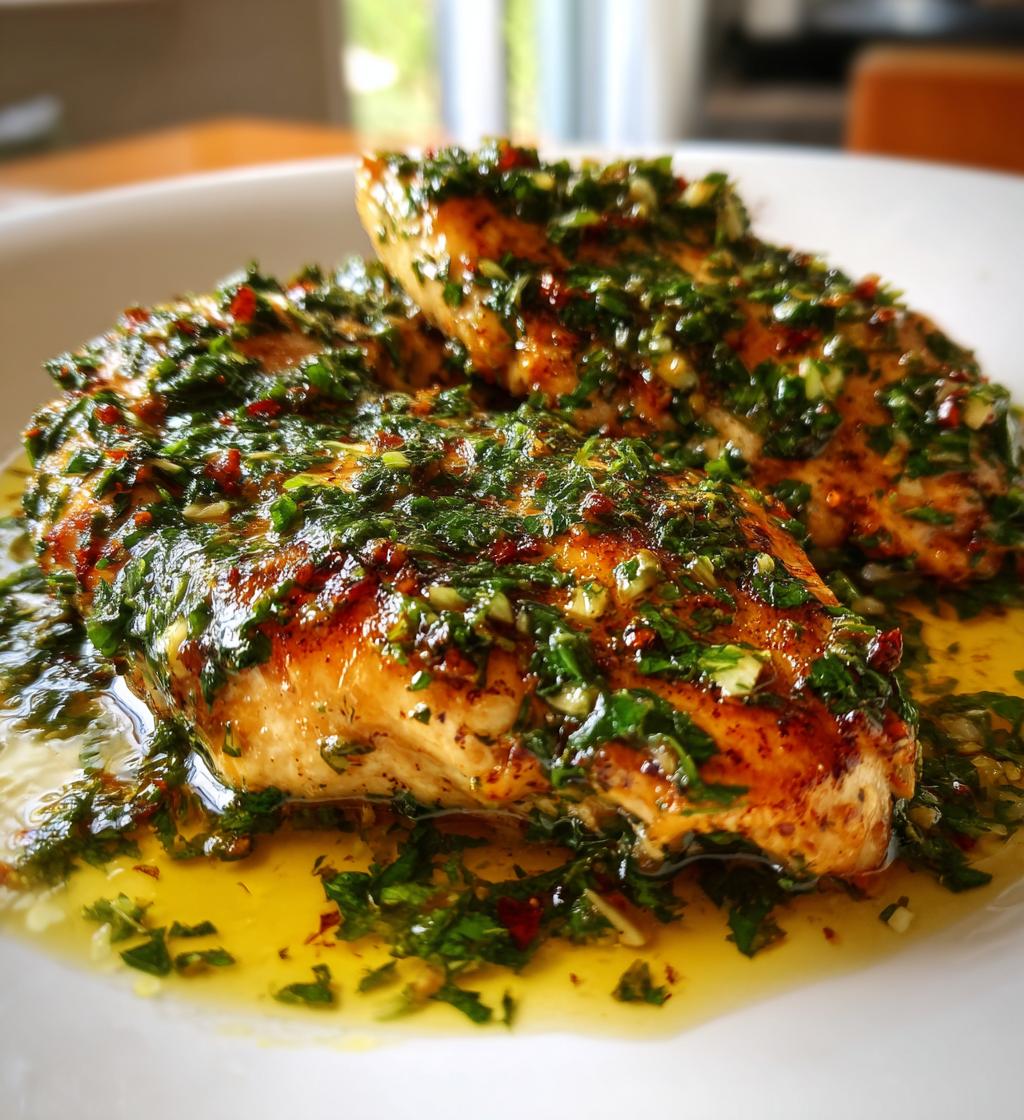 air fryer chimichurri chicken breast recipe - detail 1