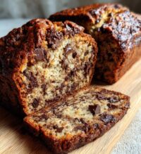 air fryer chocolate banana bread