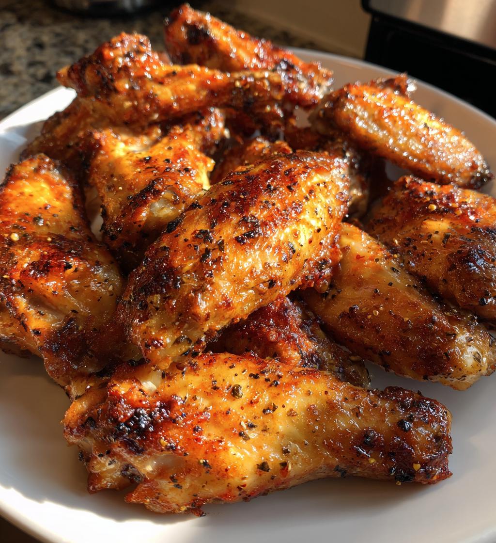 air fryer classic salt pepper wings - detail 1
