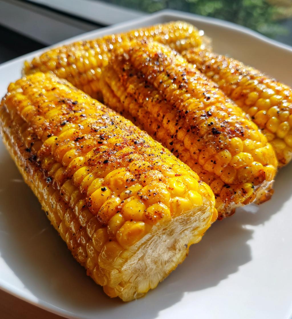 air fryer corn on the cob recipe - detail 1