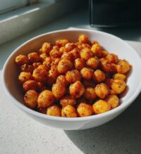air fryer crispy chickpeas snack recipe
