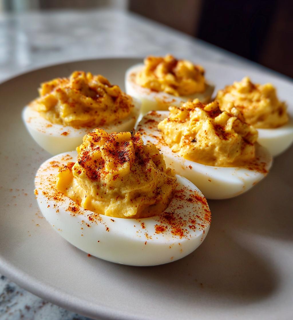 air fryer deviled eggs - detail 1