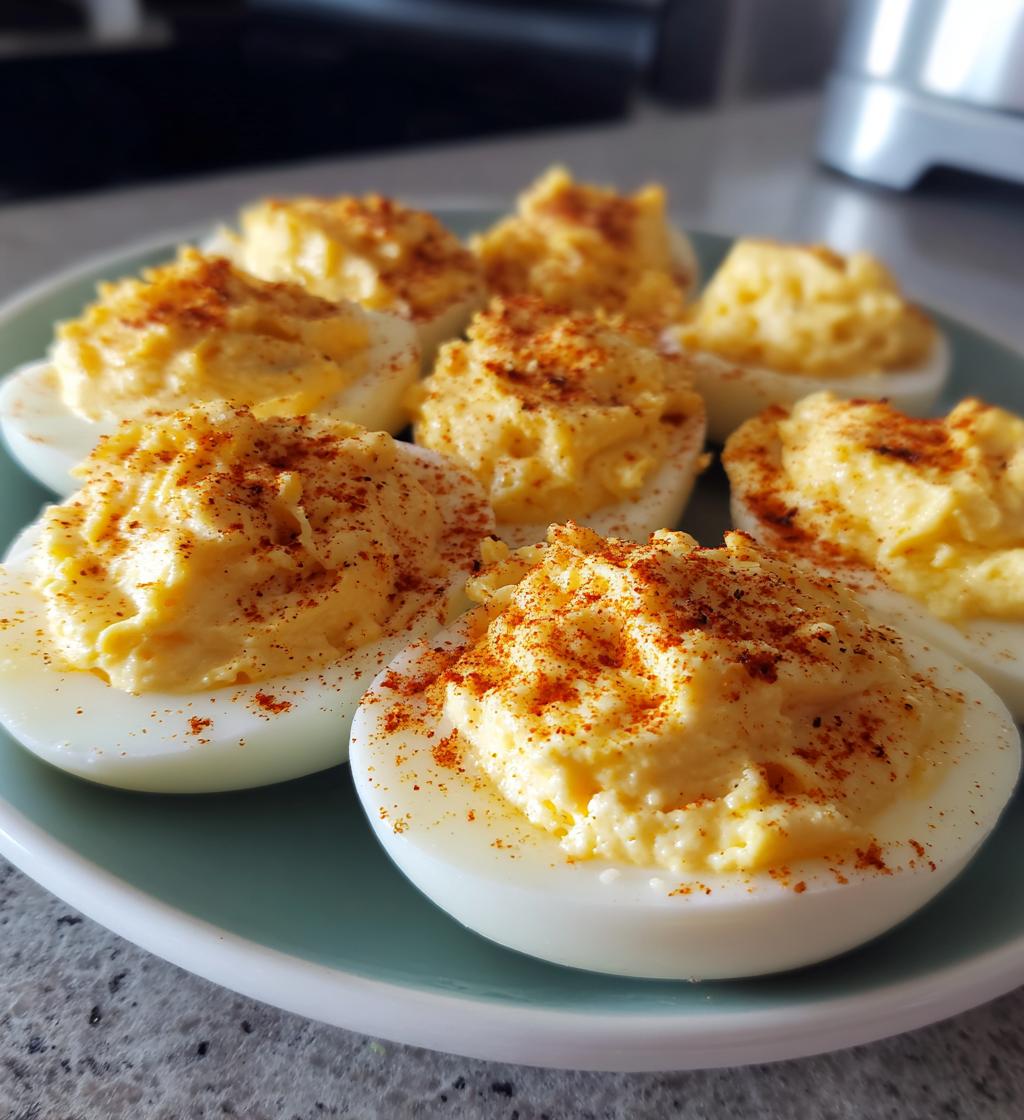 air fryer deviled eggs crispy outside - detail 1