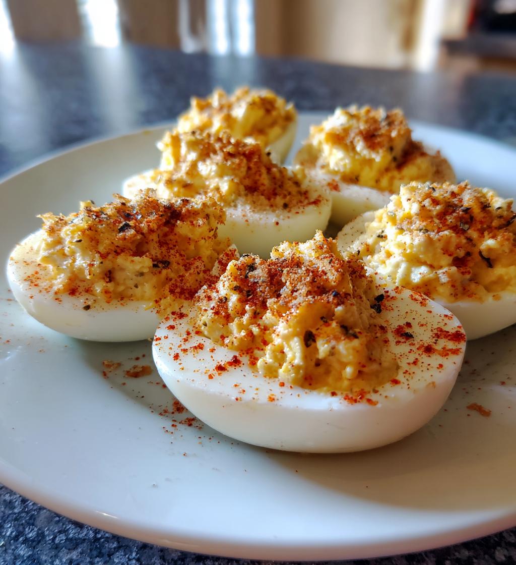air fryer deviled eggs crispy outside