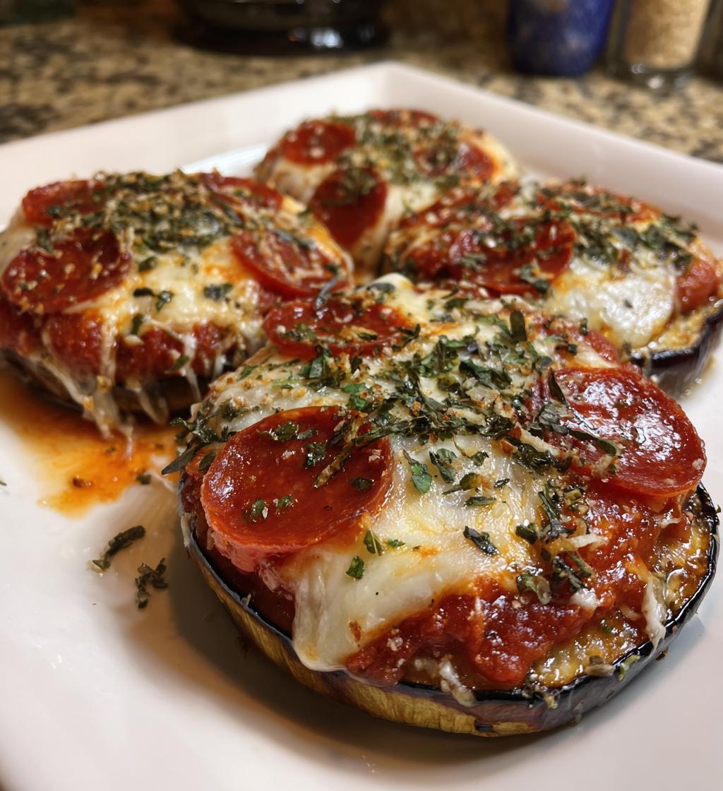 air fryer eggplant pizzas mini low carb pizzas - detail 1