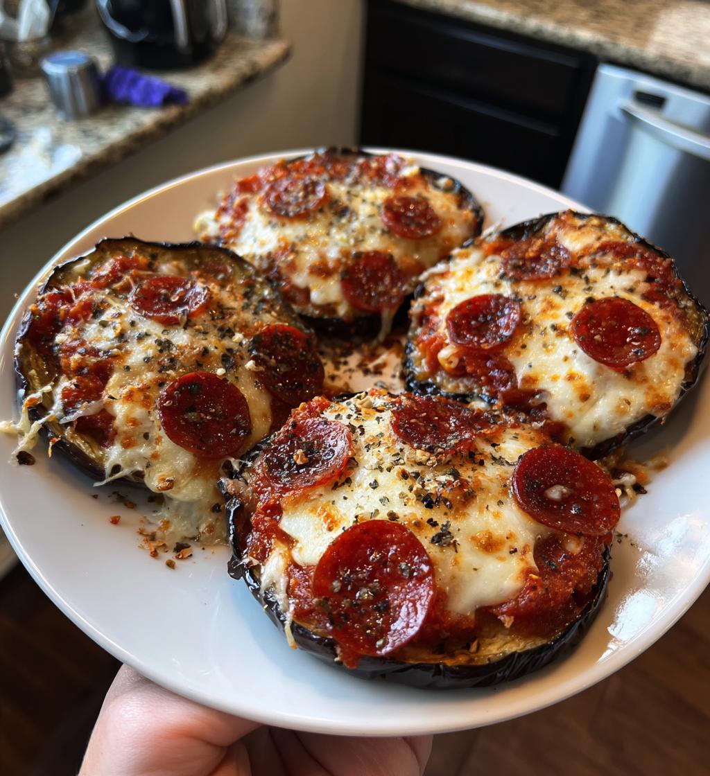 air fryer eggplant pizzas mini low carb pizzas