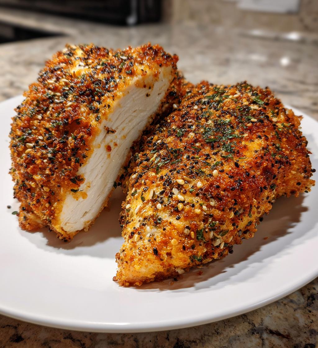 air fryer everything bagel chicken fillet recipe
