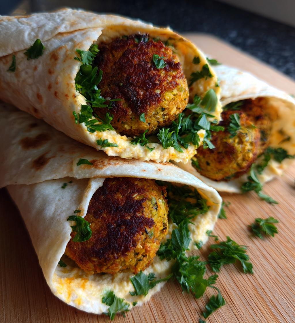 air fryer falafel wrap bites
